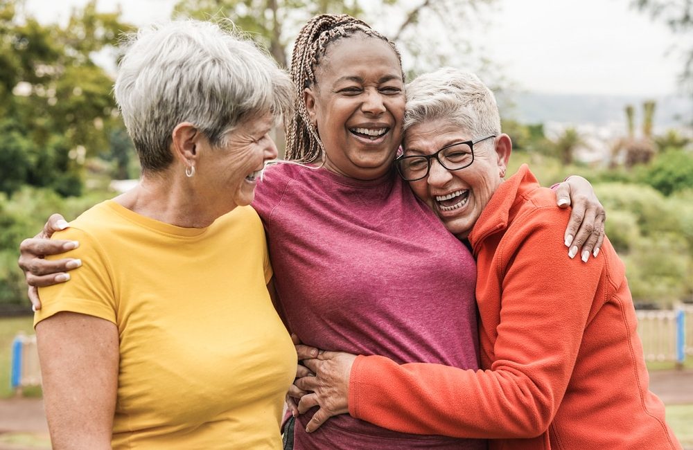 Happy,Multiracial,Senior,Women,Having,Fun,Together,Outdoor,-,Elderly